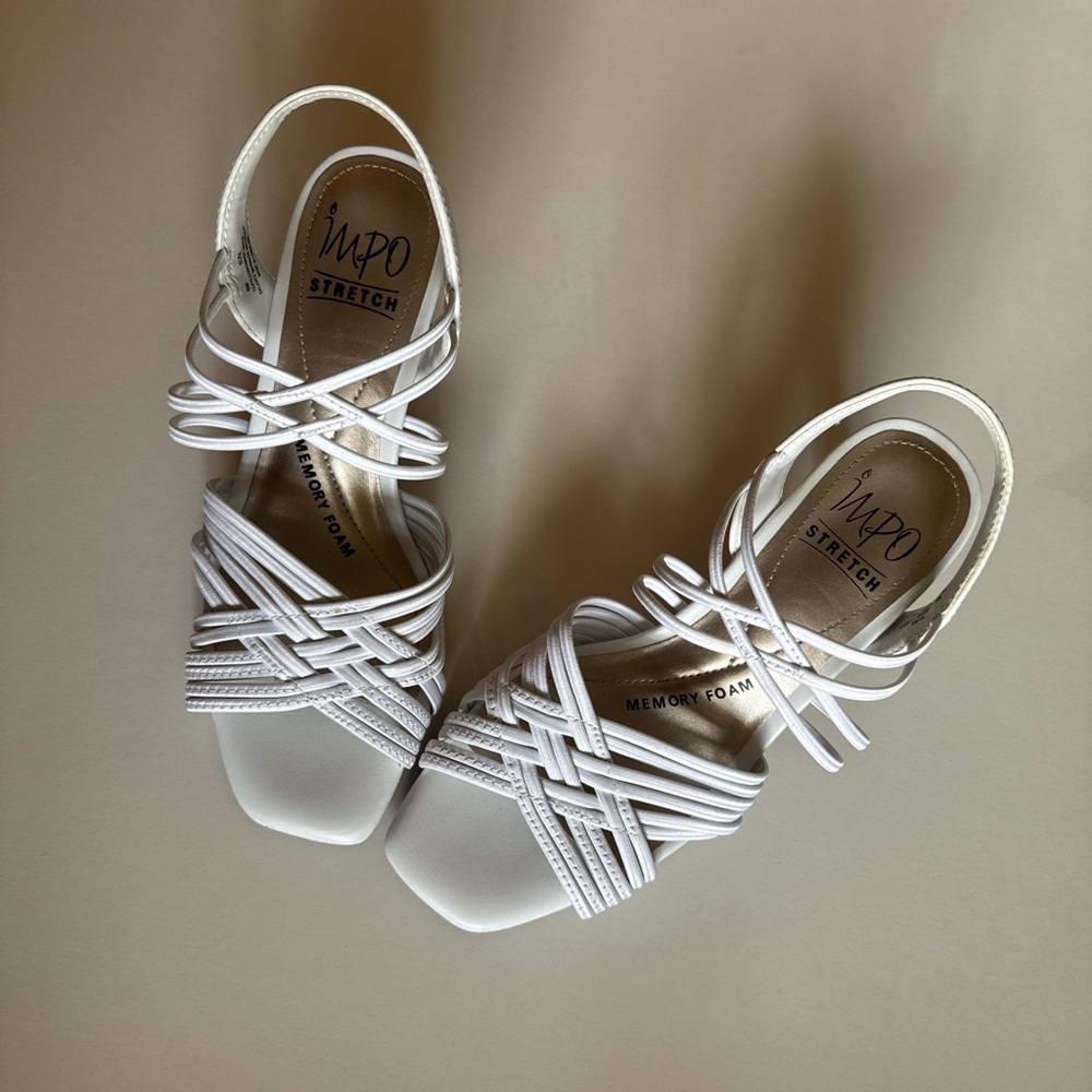 IMPO White Strappy Sandals